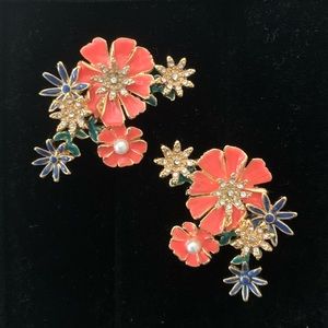 J. Crew spring bouquet pierced-ears earrings.